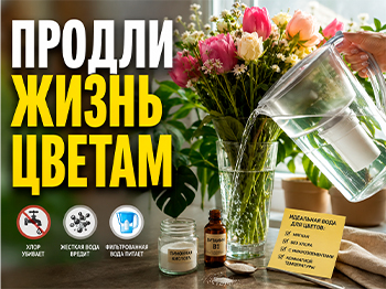 Что добавить в воду с цветами?