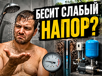 Слабый напор воды из скважины