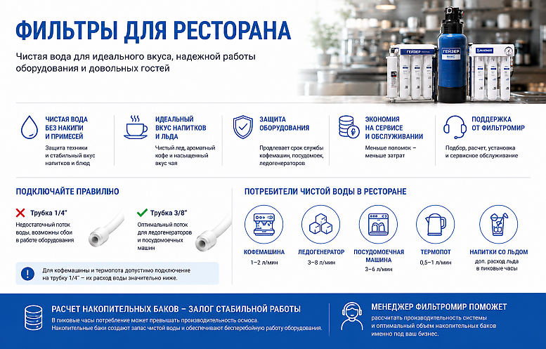 фильтры для ресторана фильтры для кафе